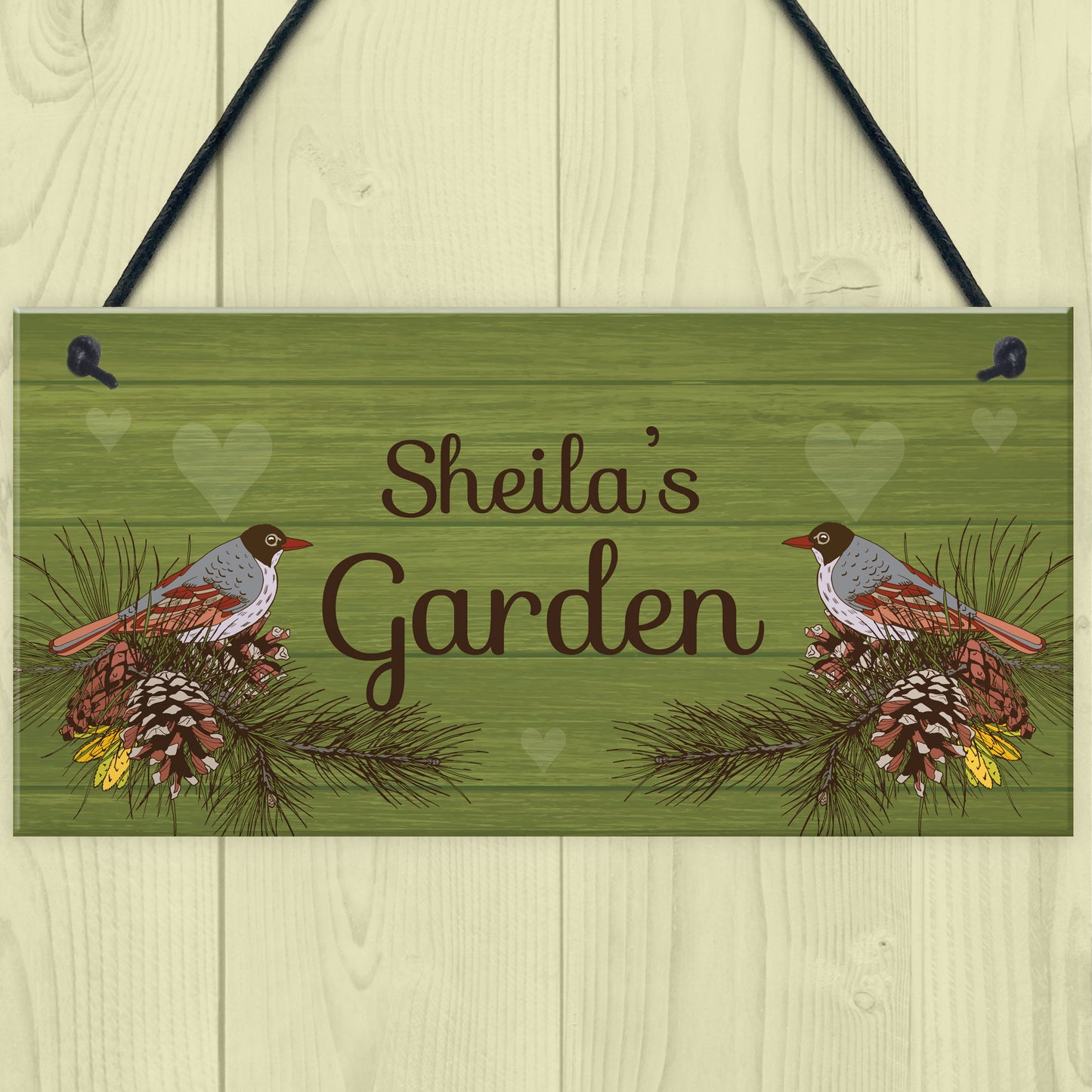 Personalised Garden Shed Summerhouse Bird Sign New Home Gift