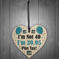 40th Birthday Funny Gift Idea Wood Heart Gift For Him Her