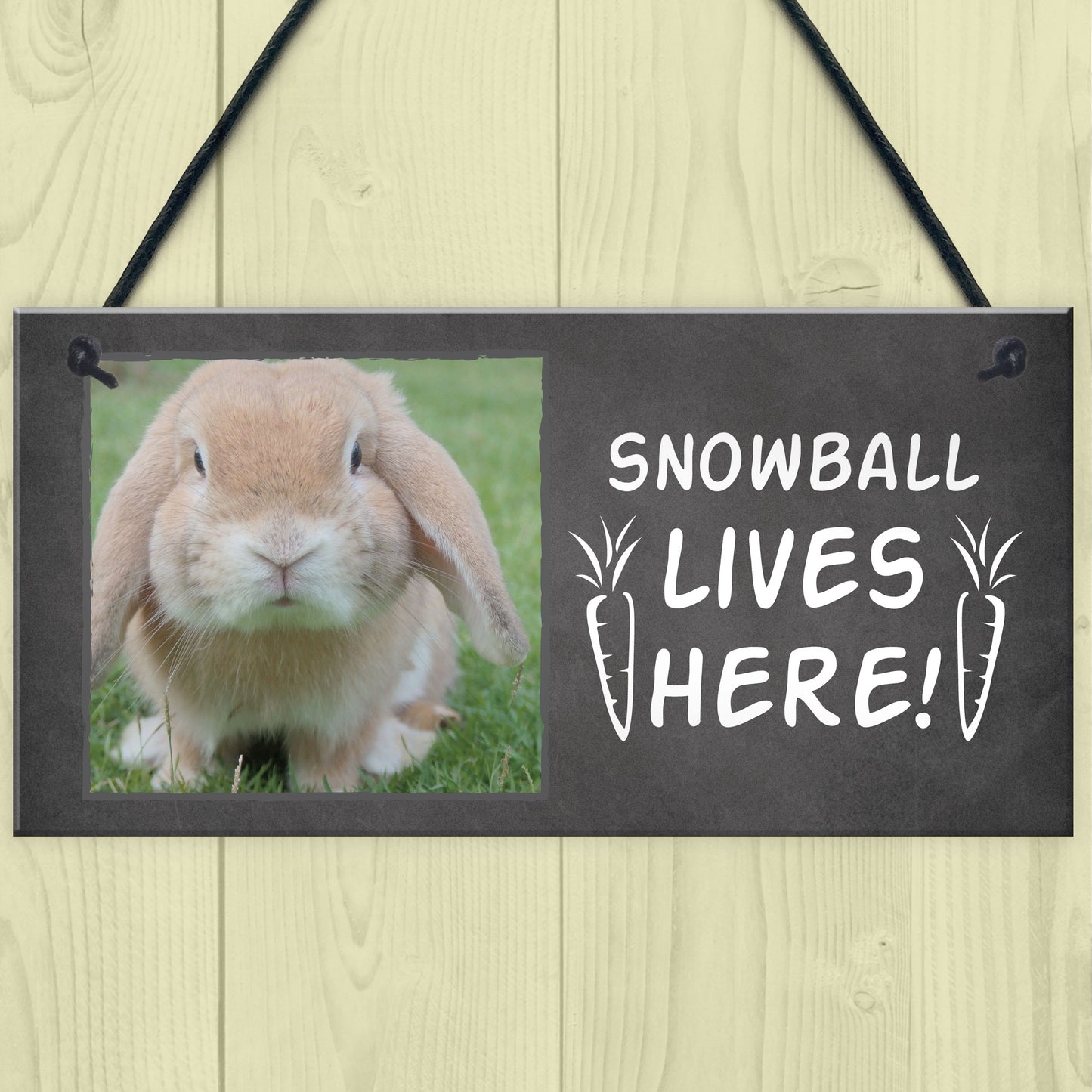 Novelty Sign For Rabbit PERSONALISED Bunny Sign Hutch Sign