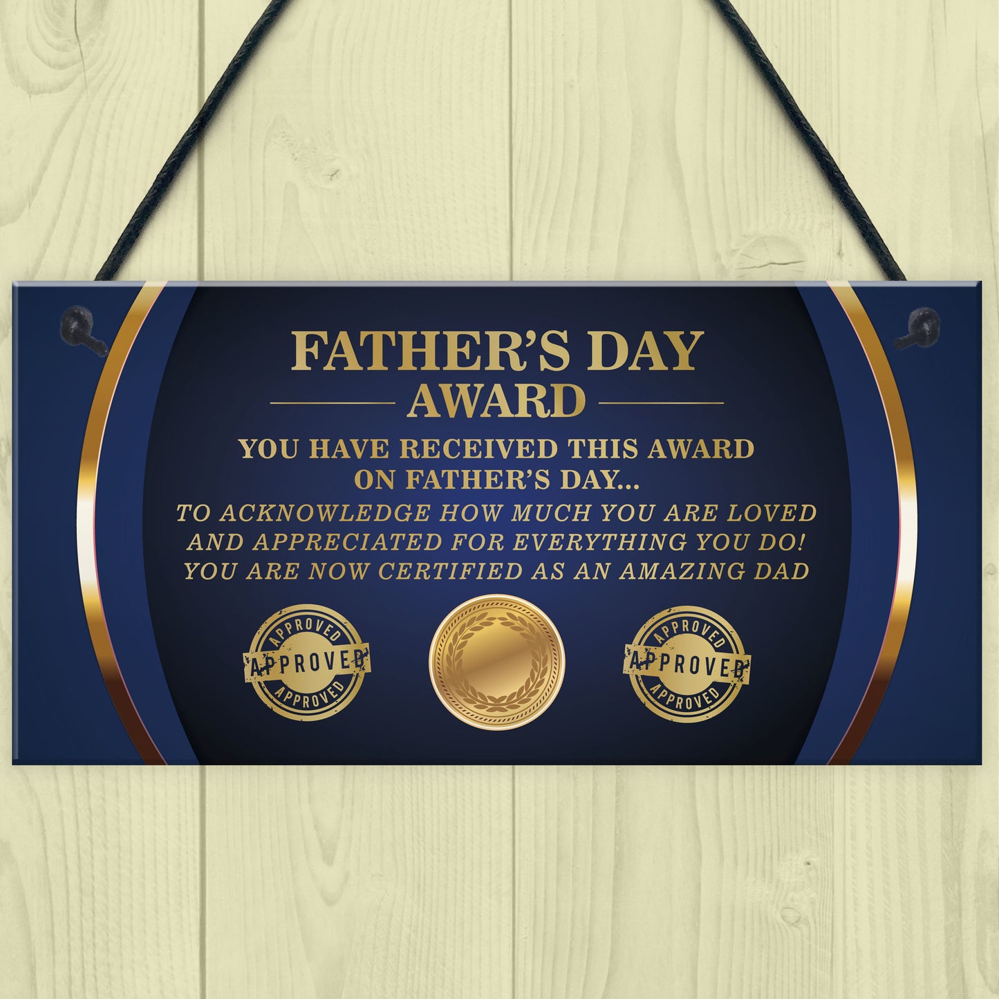 Fathers Day Award Sign Funny Fathers Day Gift For Dad Daughter