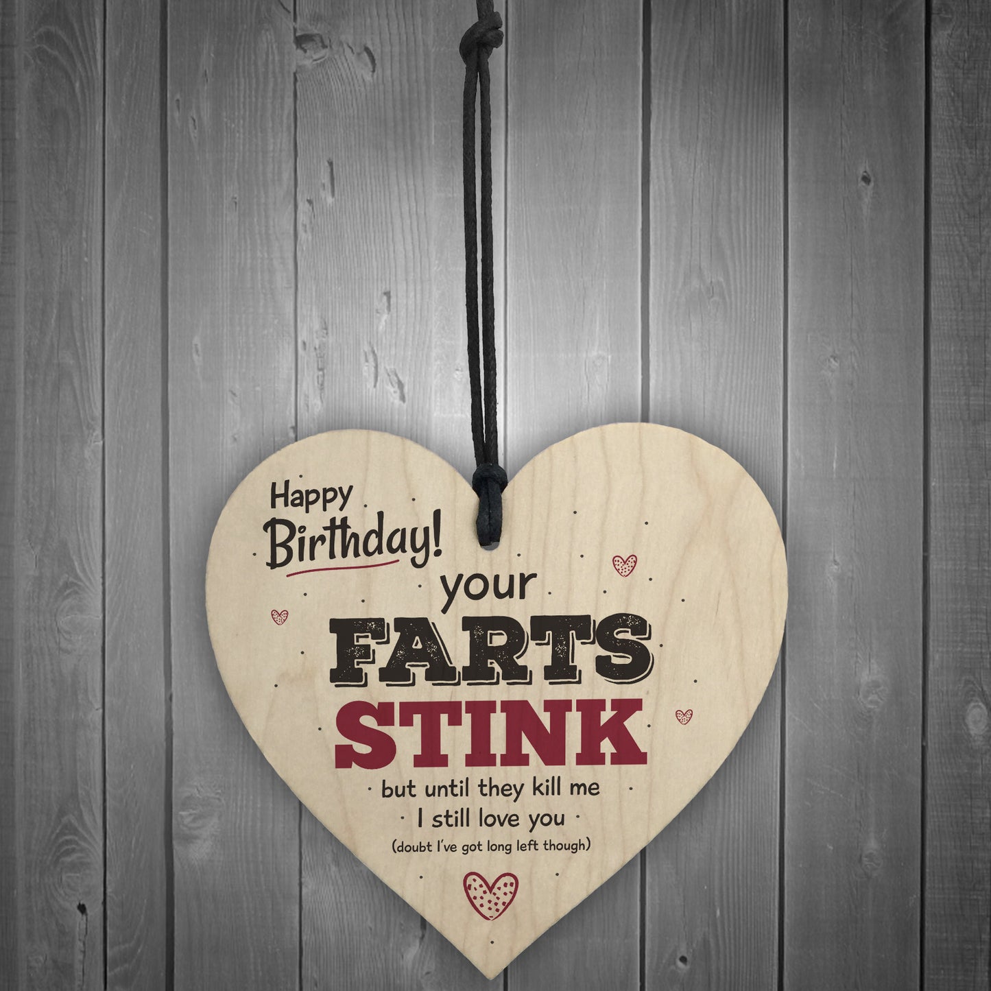 Love You Funny Happy Birthday Heart Boy Girl Man Wife Sign Gifts