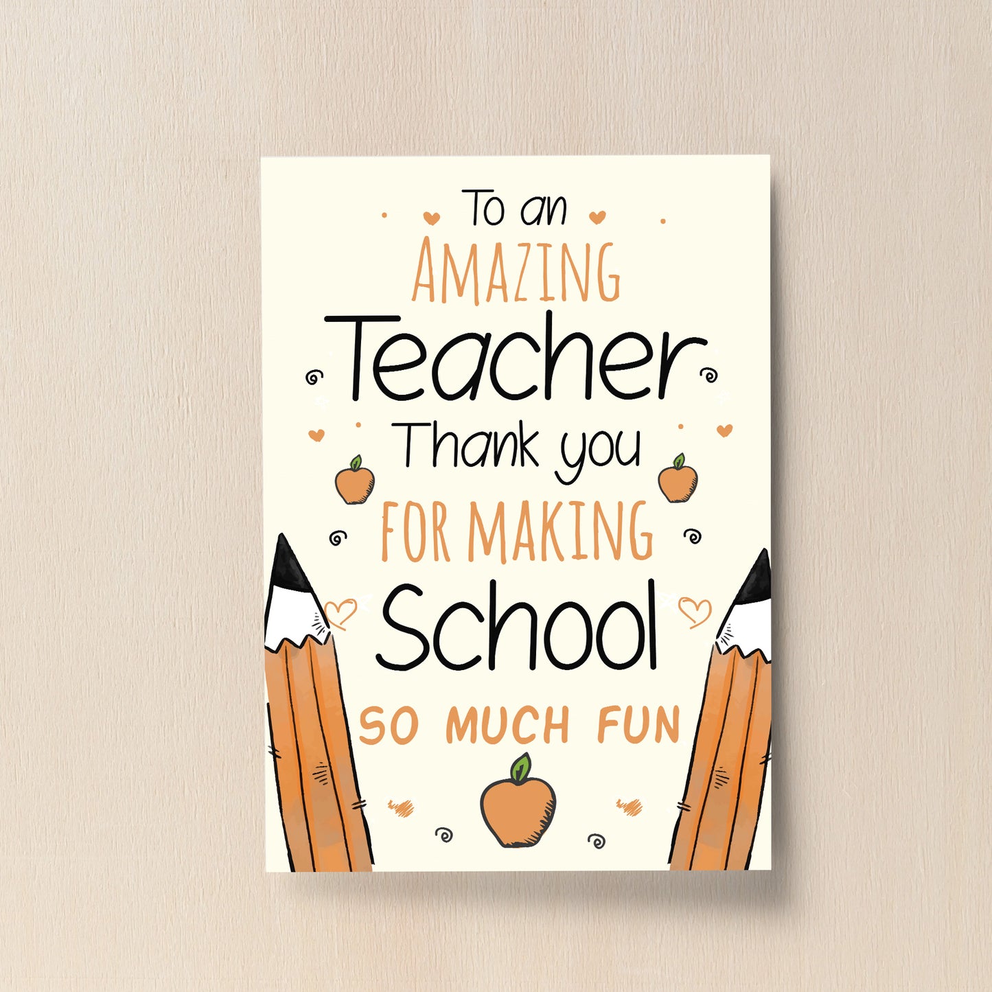 Teacher Thank You Picture Print Gift Nursery Leaving Present