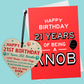 21st Birthday Card Wooden Heart Funny 21st Birthday Gifts