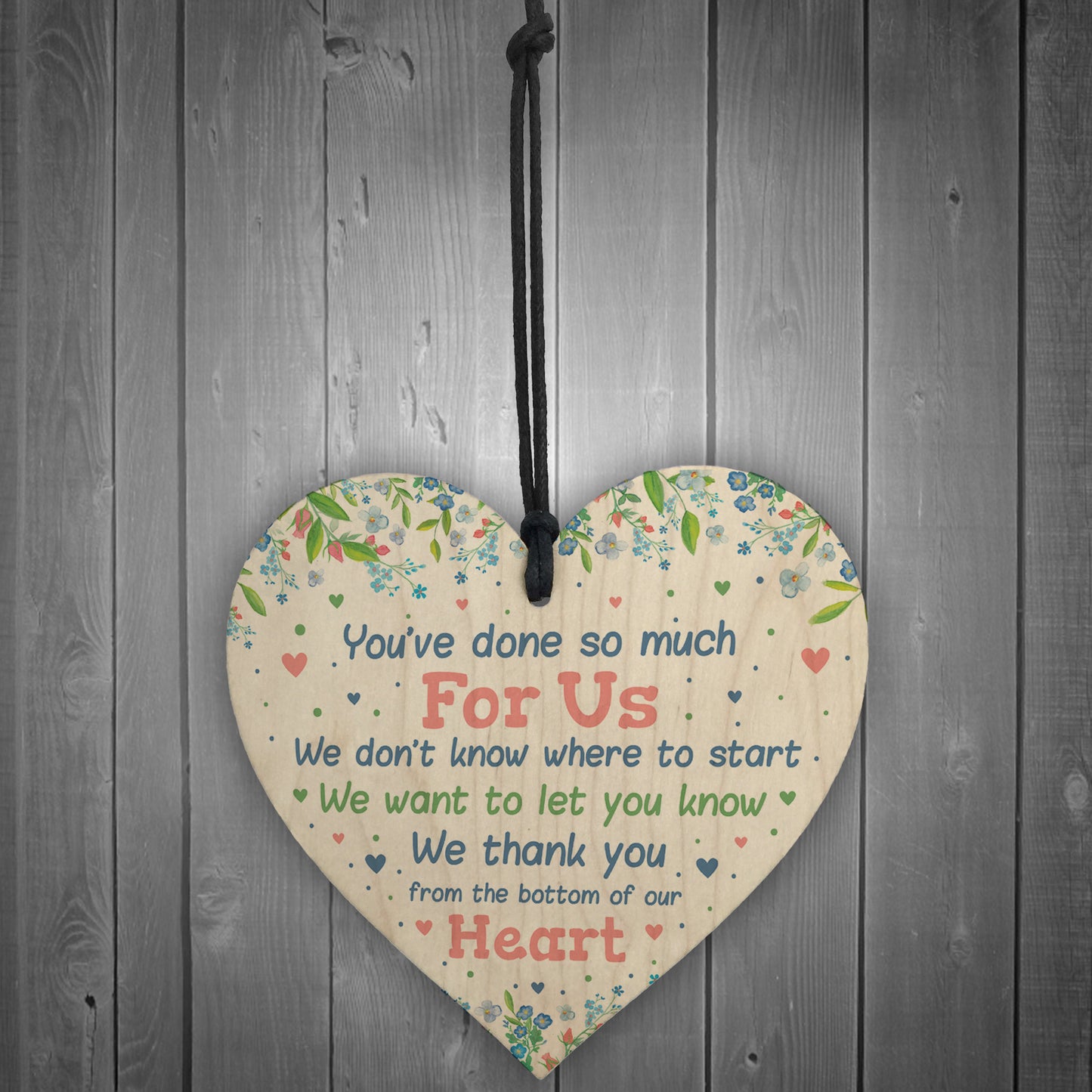 Thank You Gift Wood Heart For Teacher Assistant Nursery Gifts