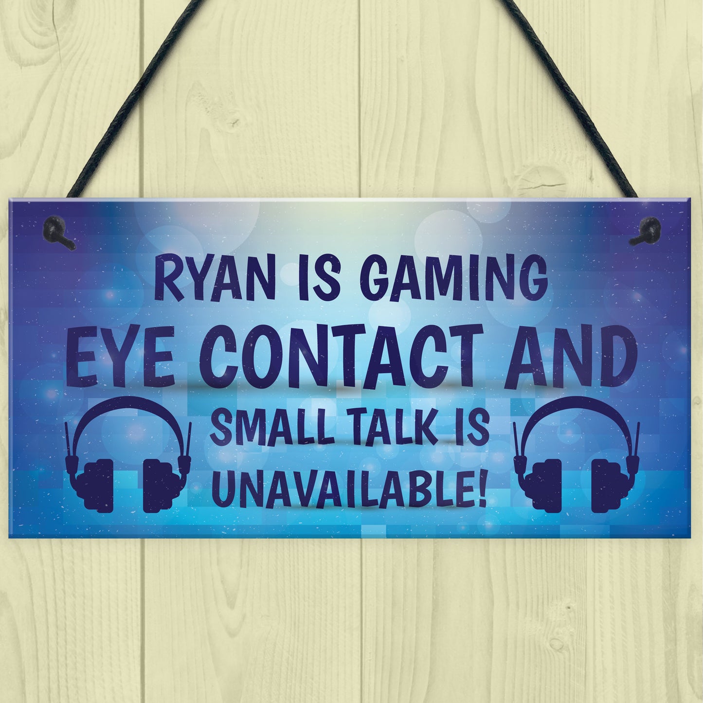 FUNNY Gamer Gift NEON EFFECT Personalised Gaming Sign