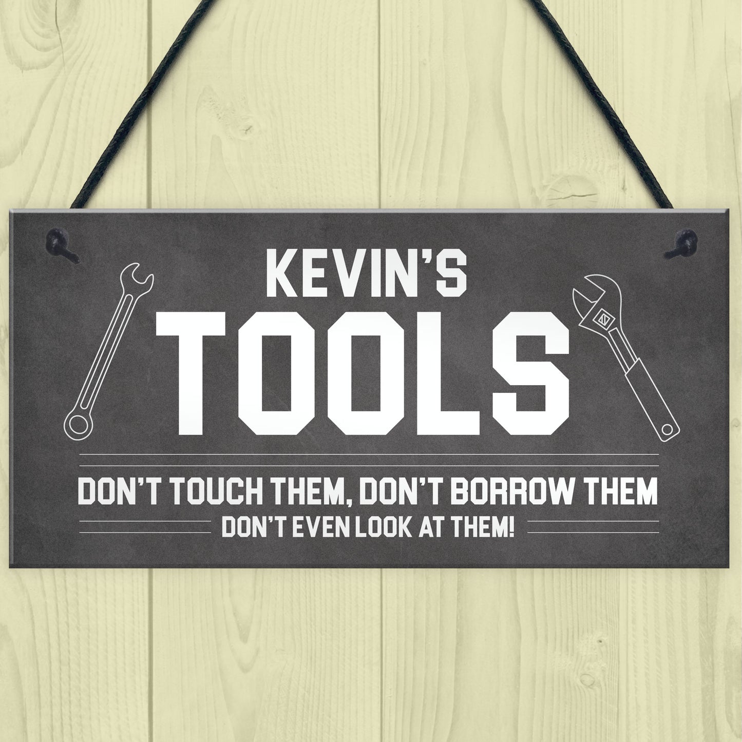 Personalised Tool Sign For Man Cave Shed Garage Gift For Him