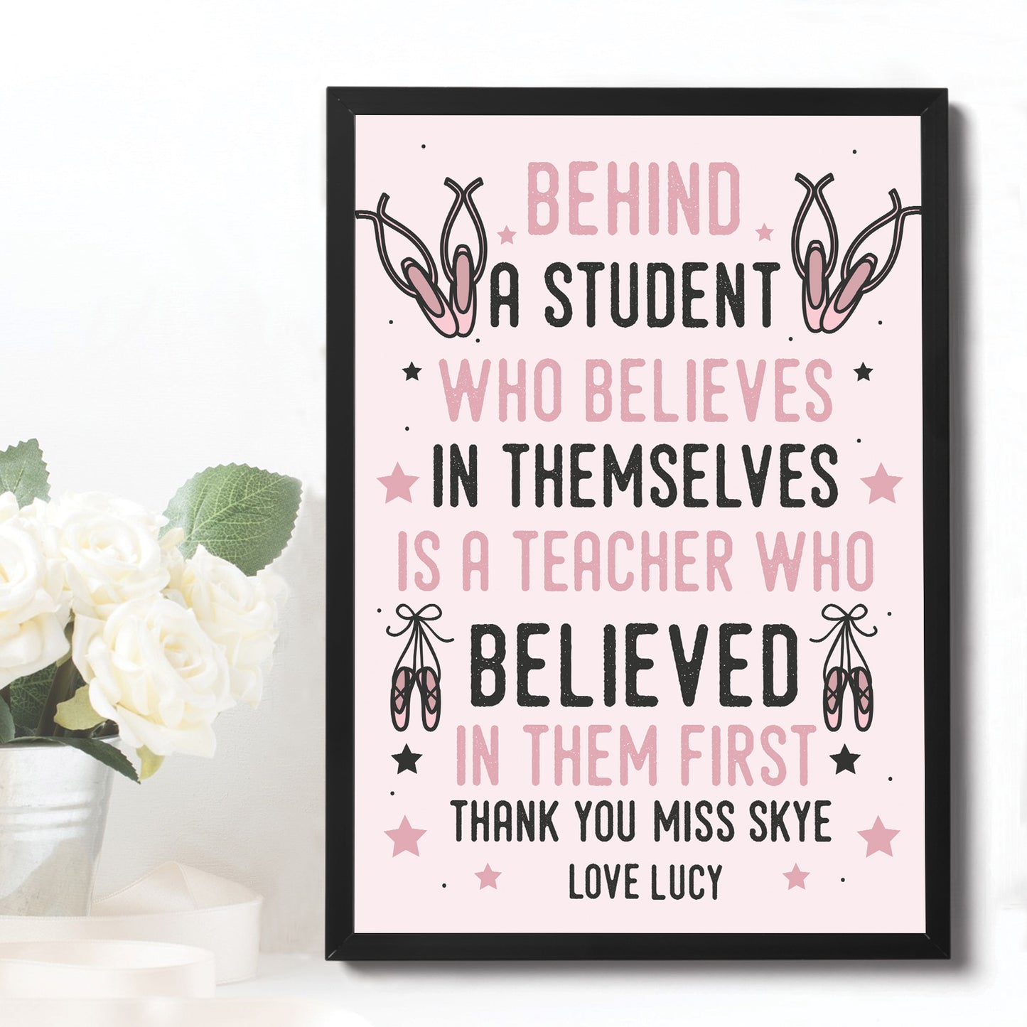 Student Gift For Teacher Framed Print Thank You Teacher Gifts