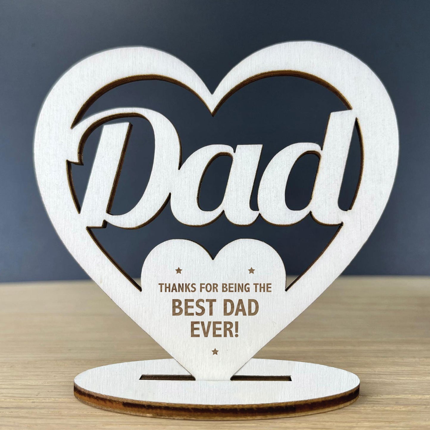 Fathers Day Gift For Best Dad Gifts Birthday Freestanding Heart