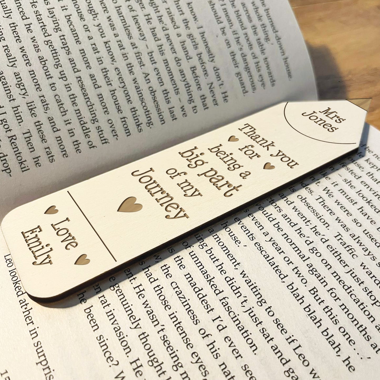 Teacher Gifts Personalised Wood Bookmark Teacher Gifts For Women