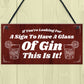 Novelty Gin Bar Signs Hanging Door Wall Sign Home Bar Pub Plaque