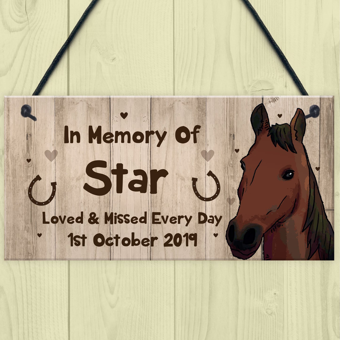 Pet Memorial Plaque Personalised In Memory Plaque Stable Sign