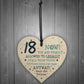 Funny 18th Birthday Gift Hanging Wood Heart Daughter Son Gifts