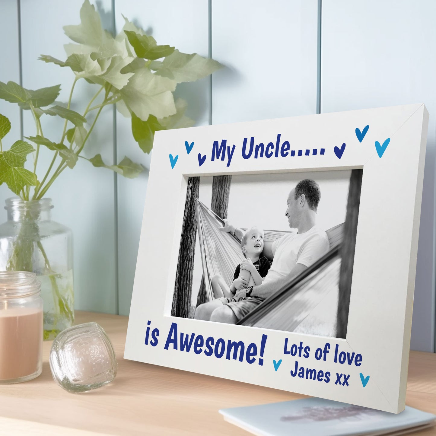 Personalised Uncle Photo Frame Novelty Gift For Uncle Birthday