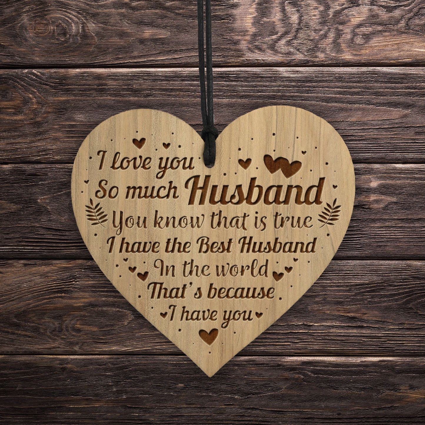 Gift For Husband Birthday Christmas Anniversary Engraved Heart