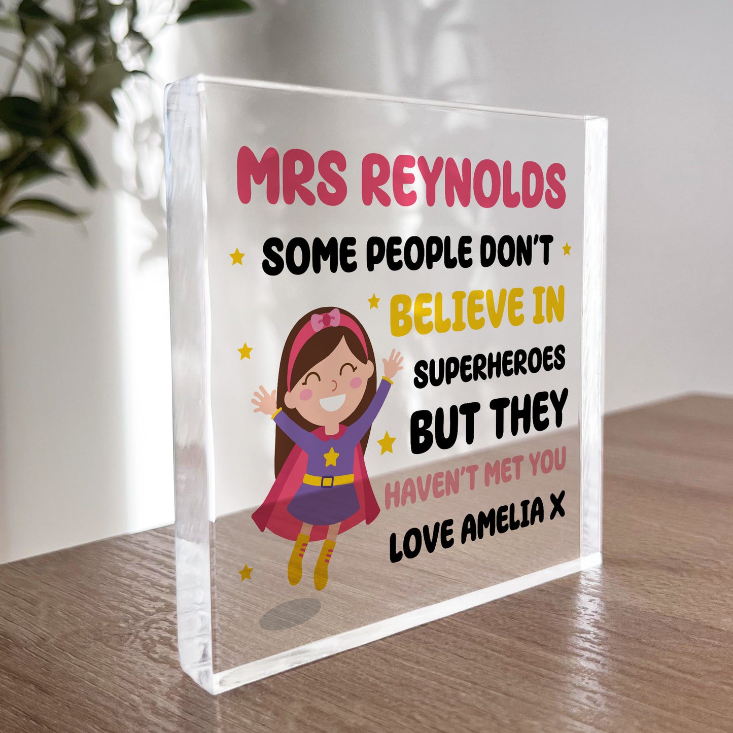 Thank You Teacher Gifts Personalised Teacher Gift For Her