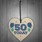50th Birthday Wood Heart Gift Birthday Decoration 50th Birthday