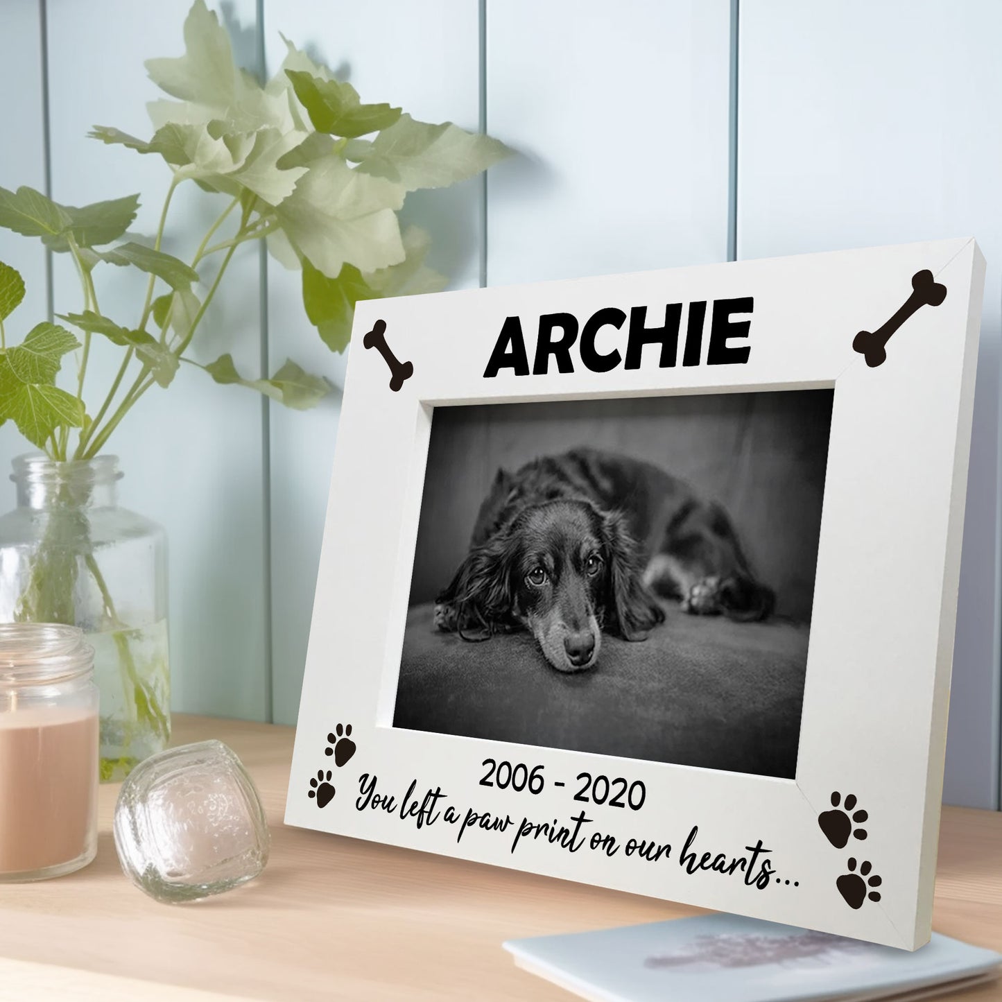 Memorial Photo Frame For Dog Personalised Photo Frame Keepsake