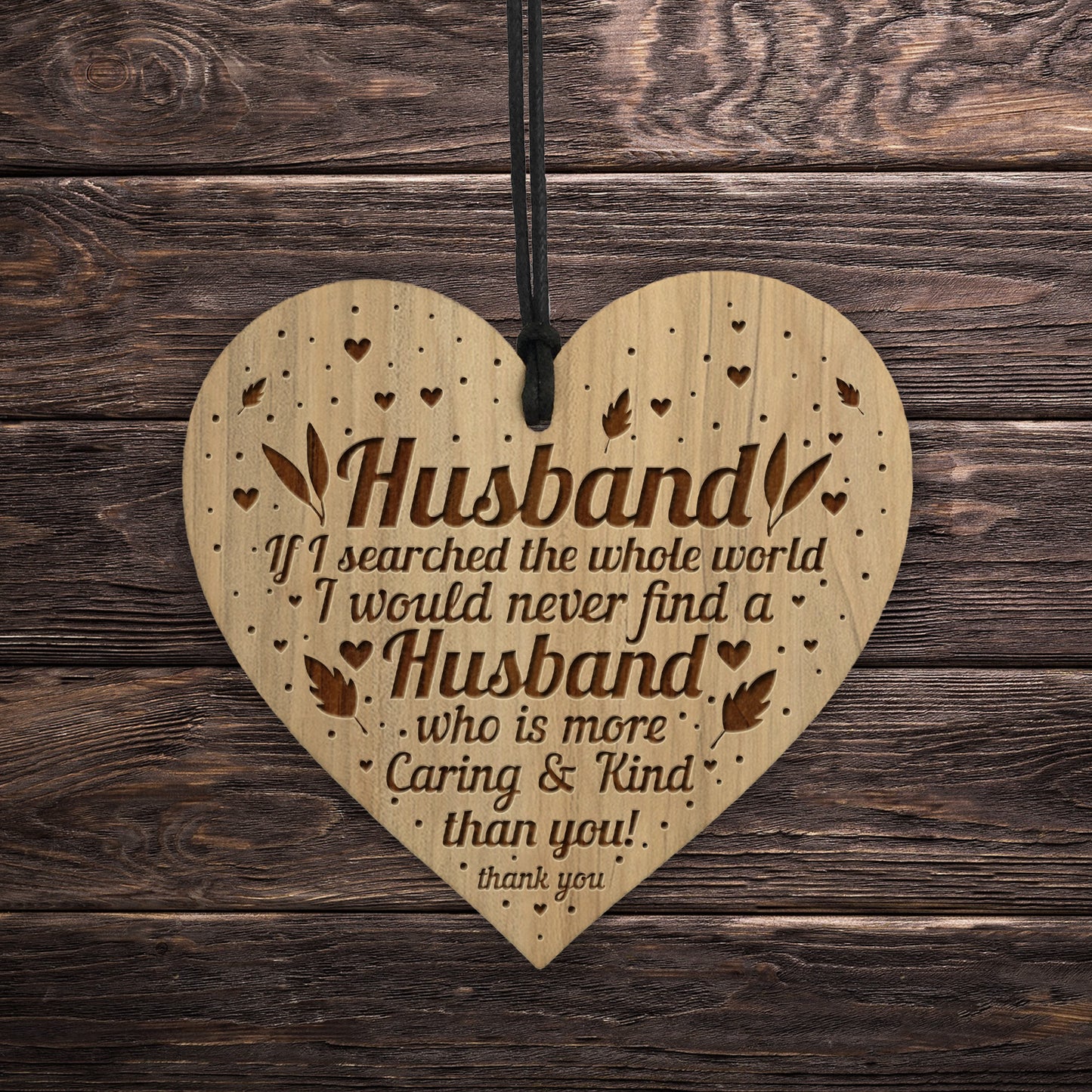 Husband Gifts Husband Birthday Gift Card Engraved Heart