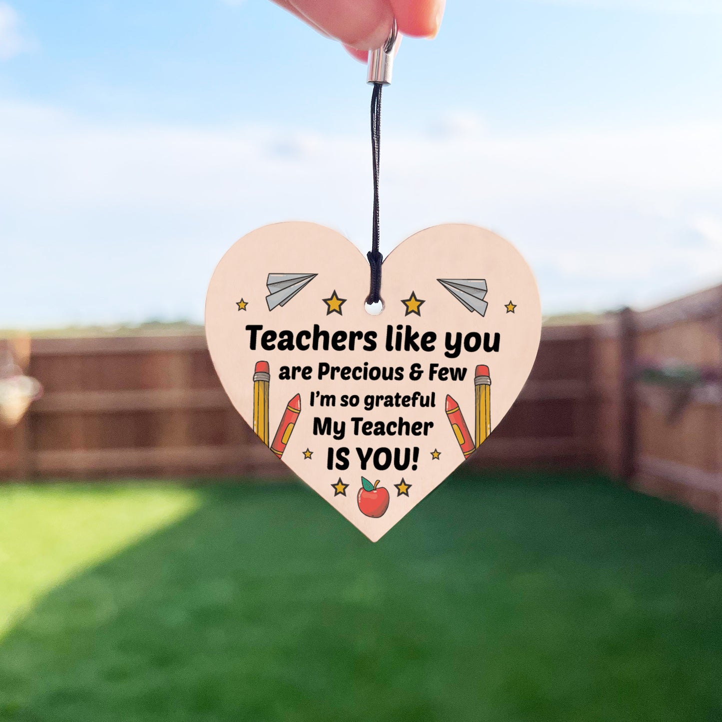 Teacher Thank You Wooden Keyring Appreciation Teacher Leaving