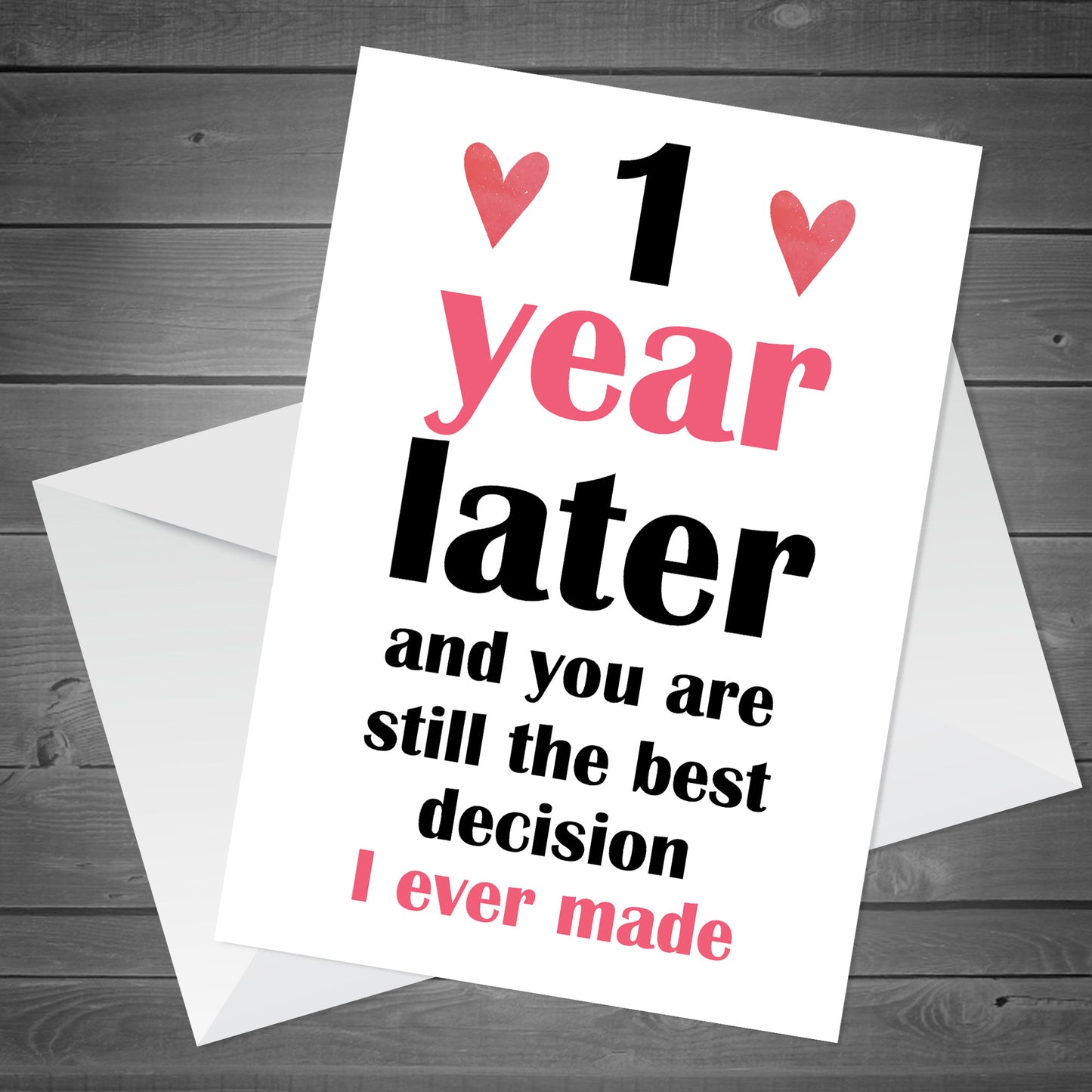 1st Anniversary Card Anniversary Card for Girlfriend Boyfriend