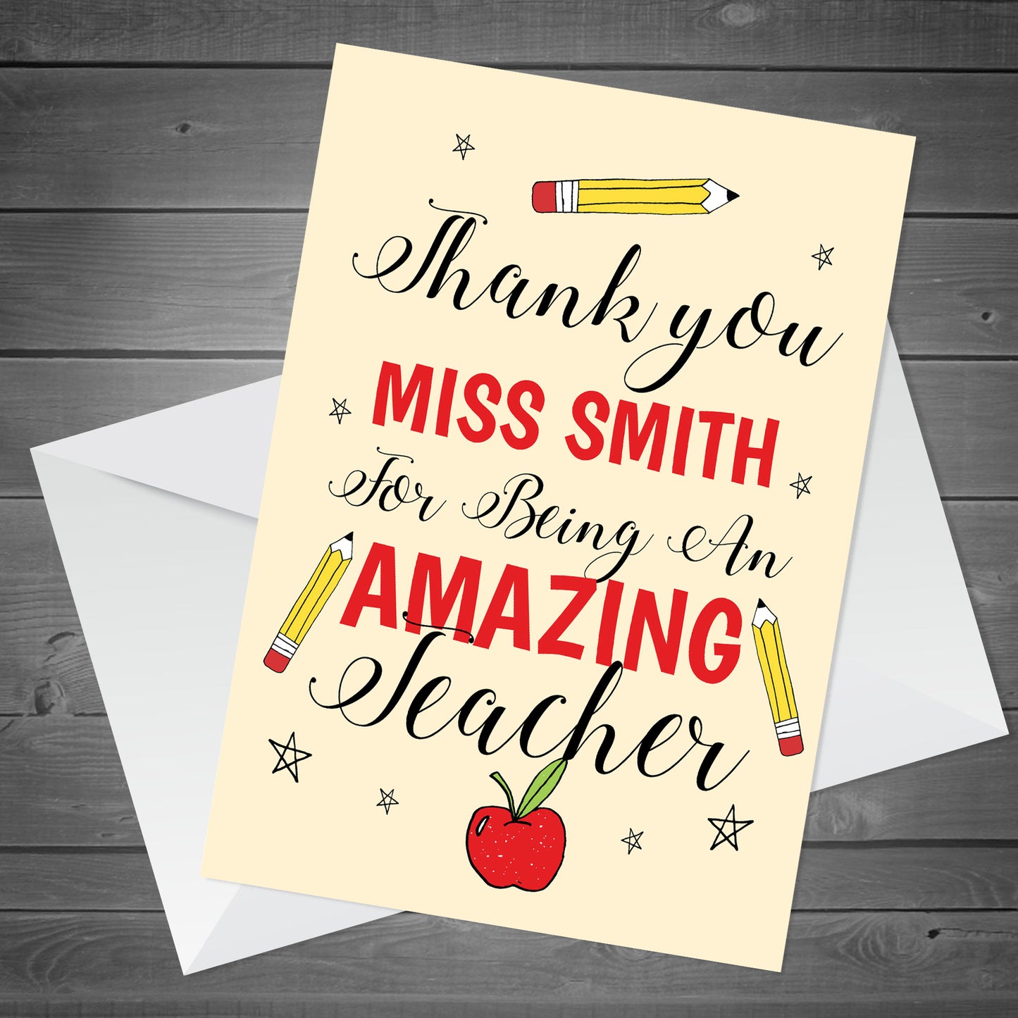 Teacher Cards From Children Personalised Appreciation Cards