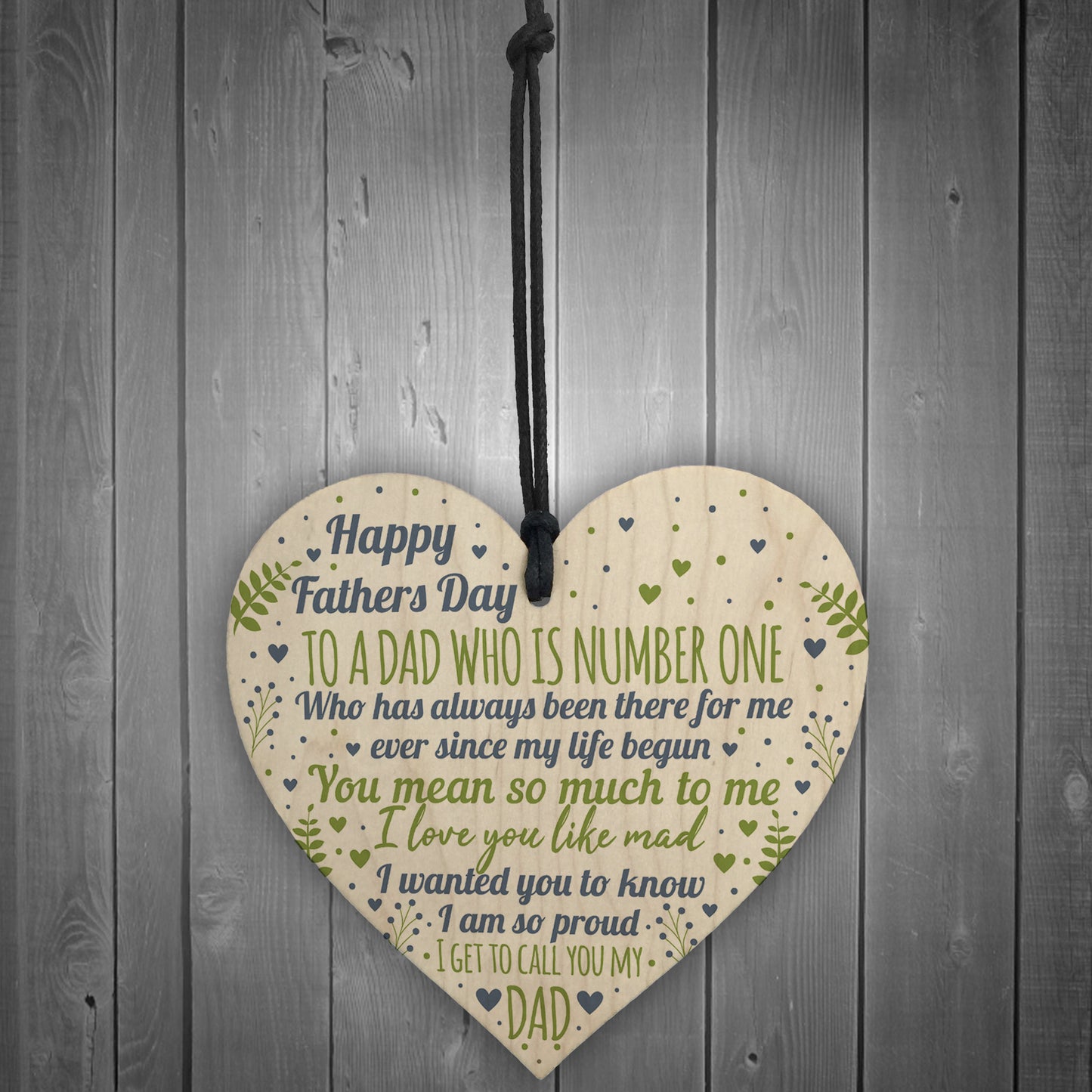 Fathers Day Gift Wooden Heart Fathers Day Card Gift For Dad Gift