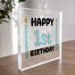 1st Birthday Gift For Baby Boy Acrylic Block Baby Boy Gift