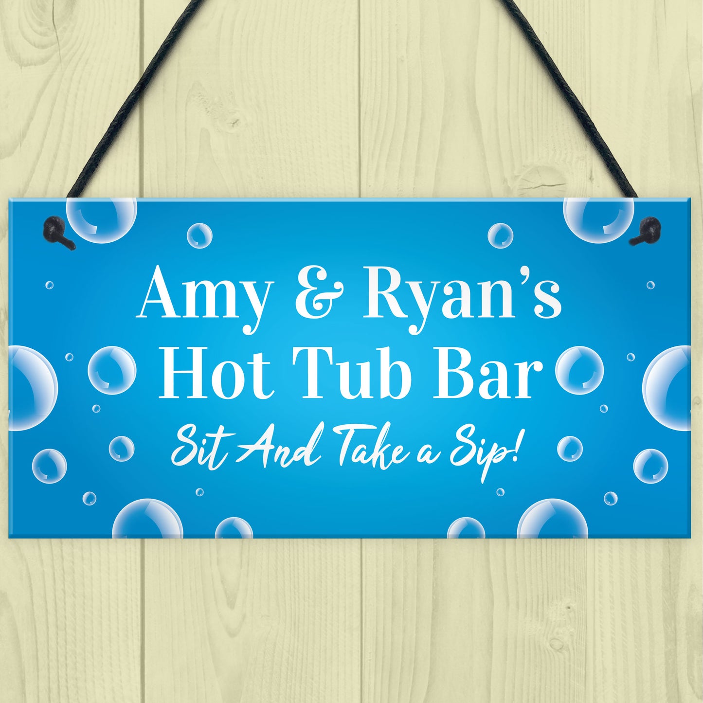 Personalised Hot Tub Bar Signs Novelty Home Bar Garden Sign Hot