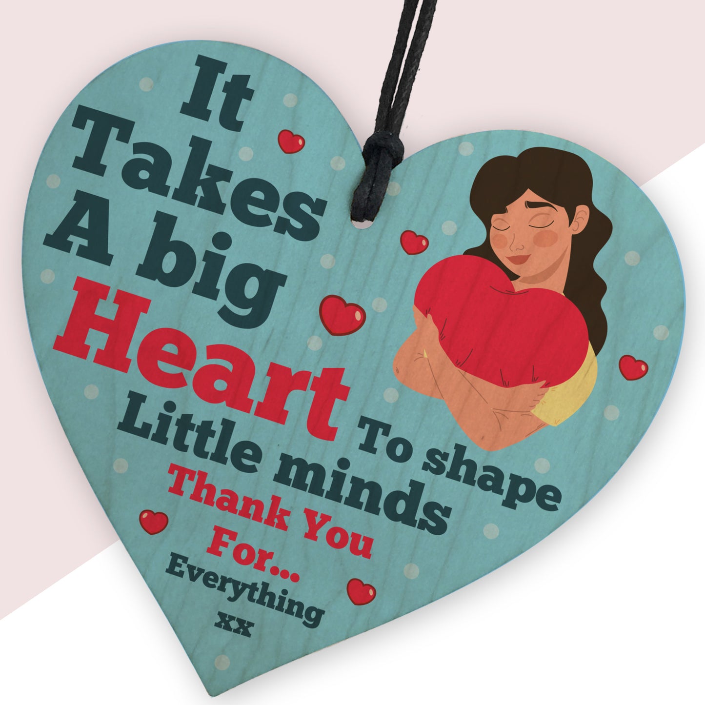 Teacher Gifts Wooden Heart Leaving School Nursery End of Term