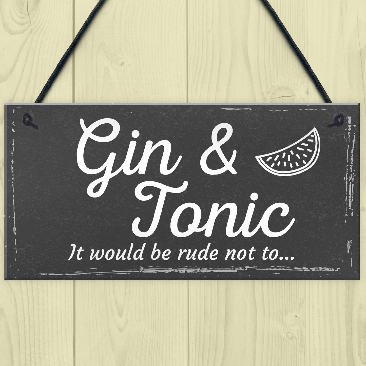 Gifts For Women Gin & Tonic Plaque Novelty Garden Alcohol Pub