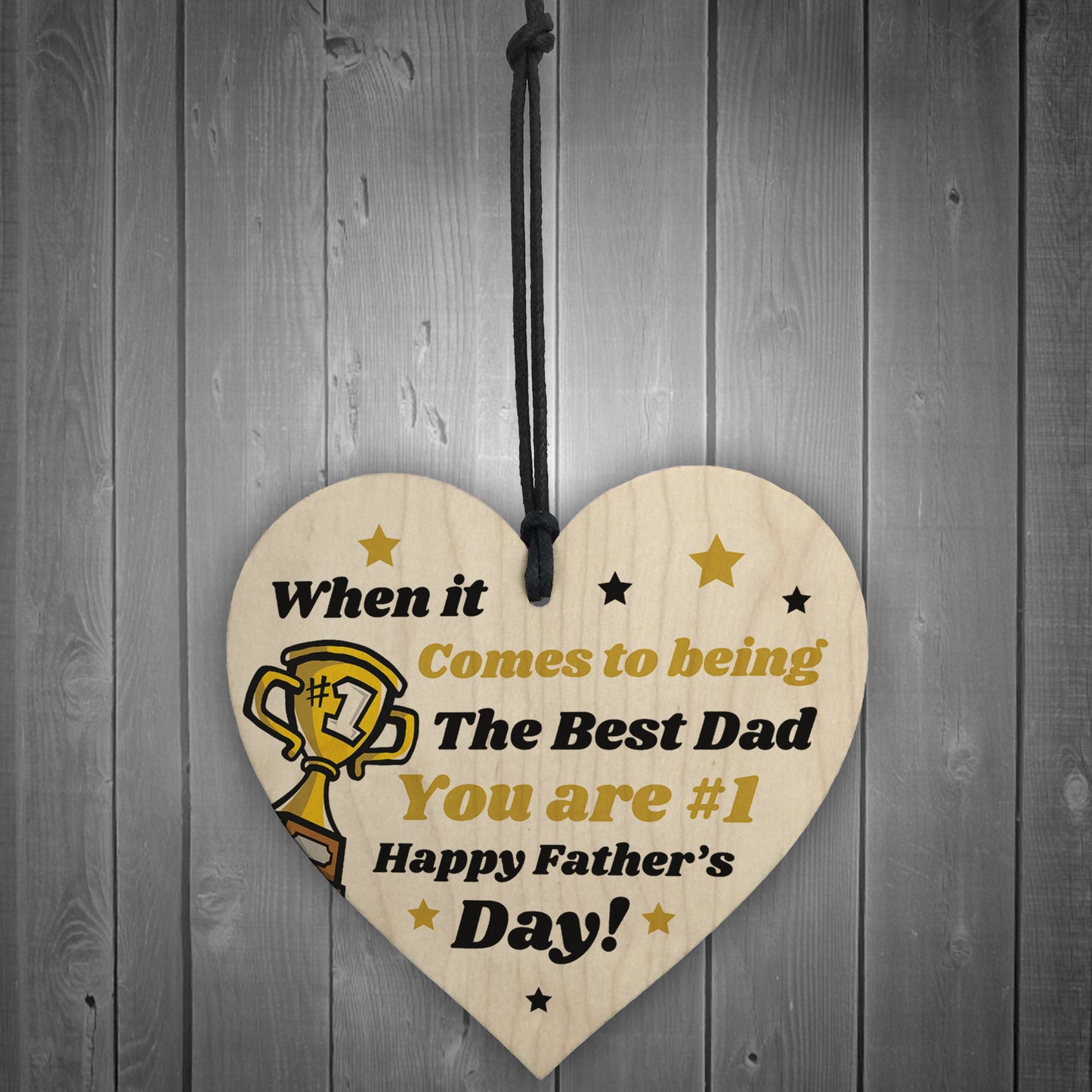 Fathers Day Gifts For Dad Daddy Father Wood Heart Thank You