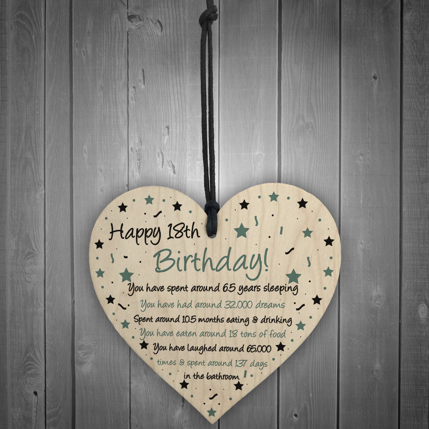 Funny 18th Birthday Gift For Daughter Son Wood Heart 18th Card