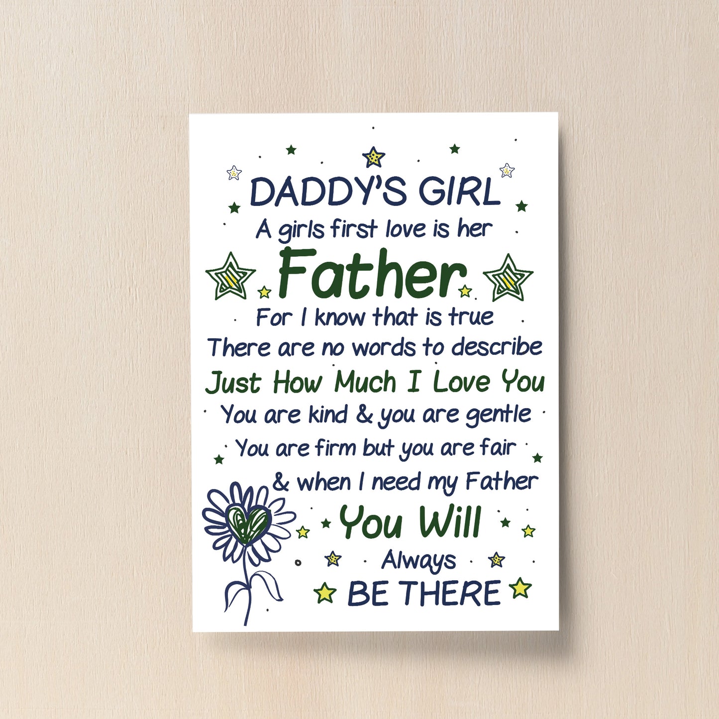 Daddy Gift Fathers Day Gift Dad Print Dad Gift From Daughter Son