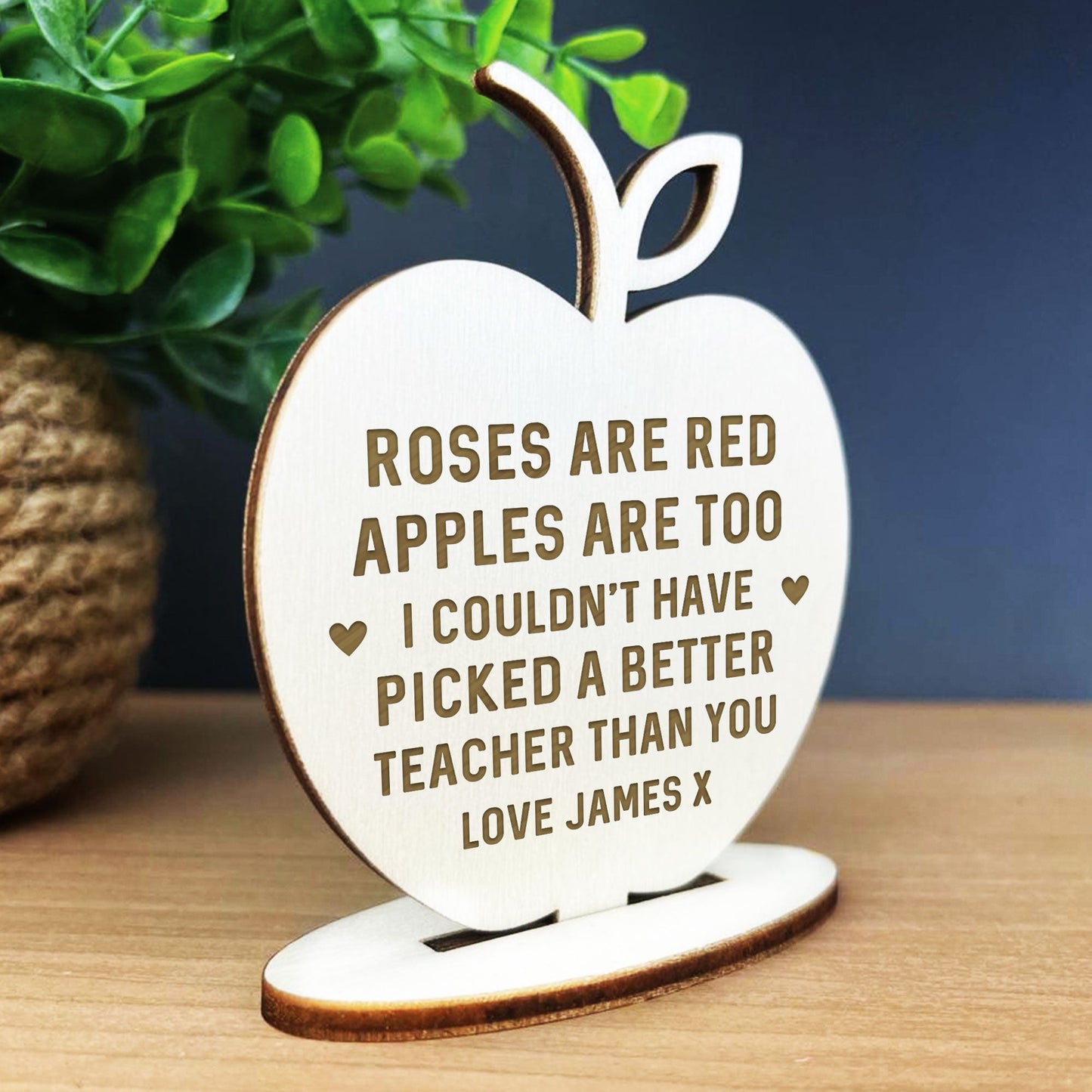 Teacher Gift School Nursery Leaving Gifts Personalised Apple