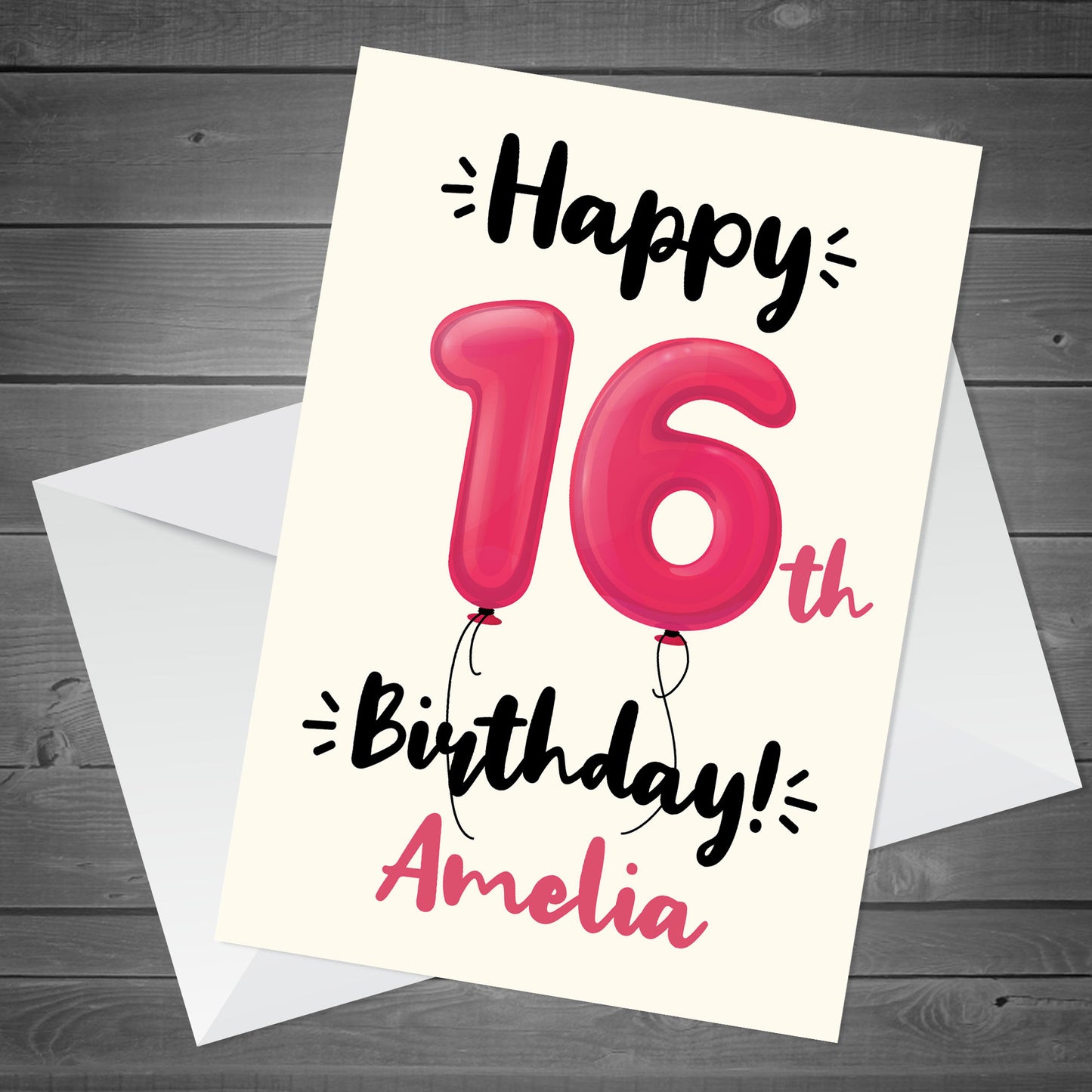 Happy 16th Birthday Card Personalised Card For Sister Daughter