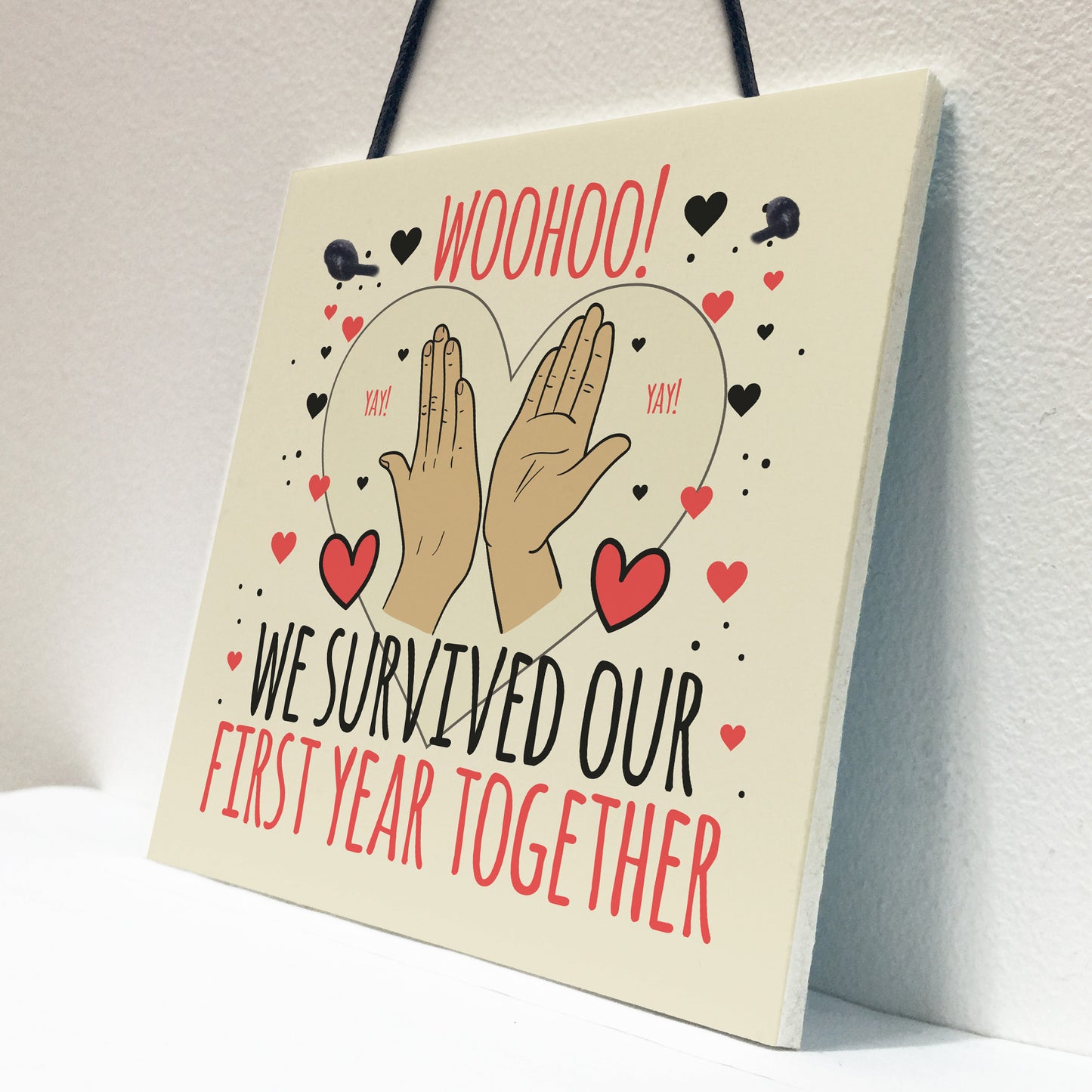 1st Anniversary Card First Anniversary Gift For Him Her Plaque