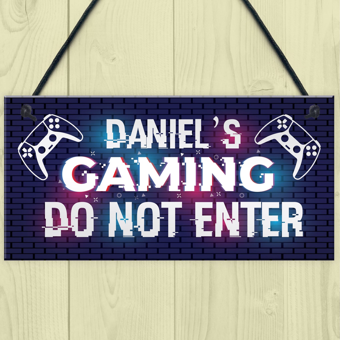 Gaming Sign PERSONALISED Gamer Sign For Boys Bedroom Games Room