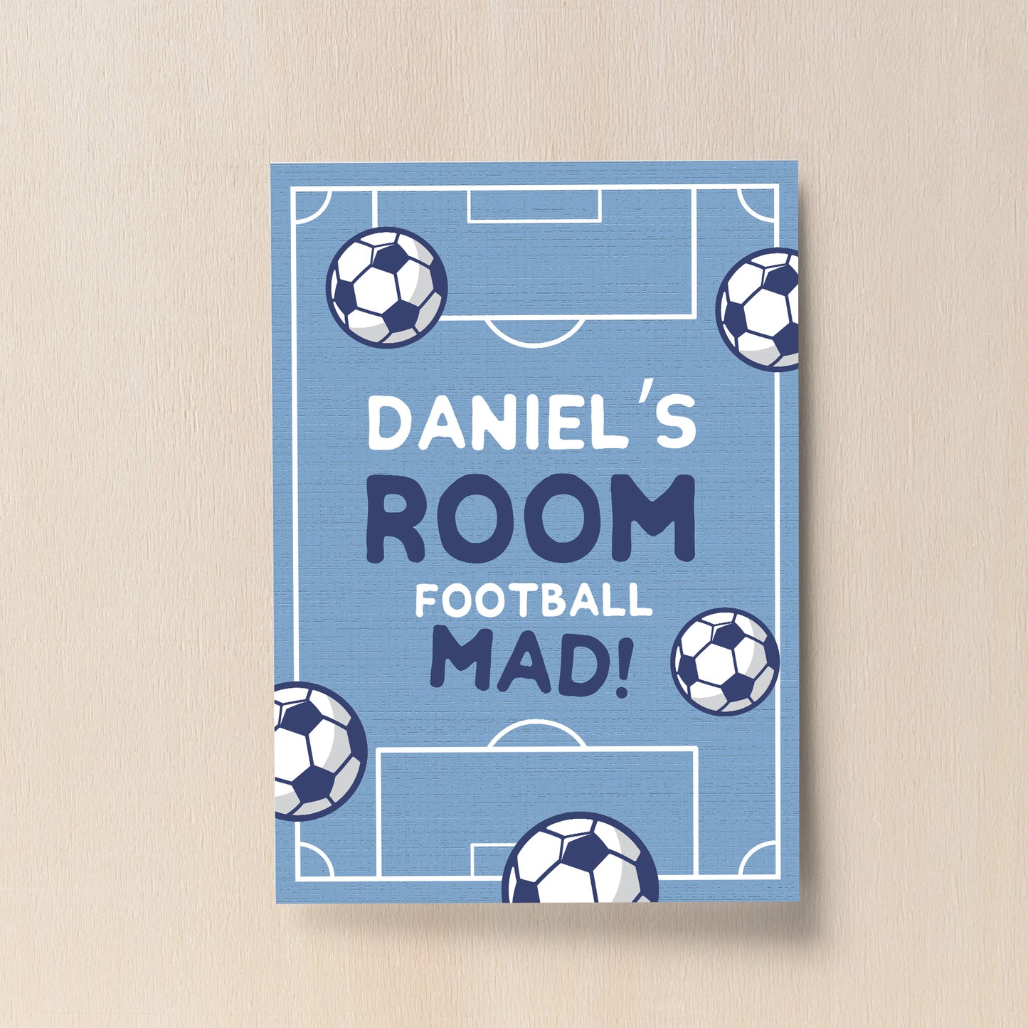 Boys Bedroom Wall Print Personalised Football Gift For Son