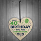 Happy 40th Birthday Gifts Novelty Wooden Heart Birthday Gifts