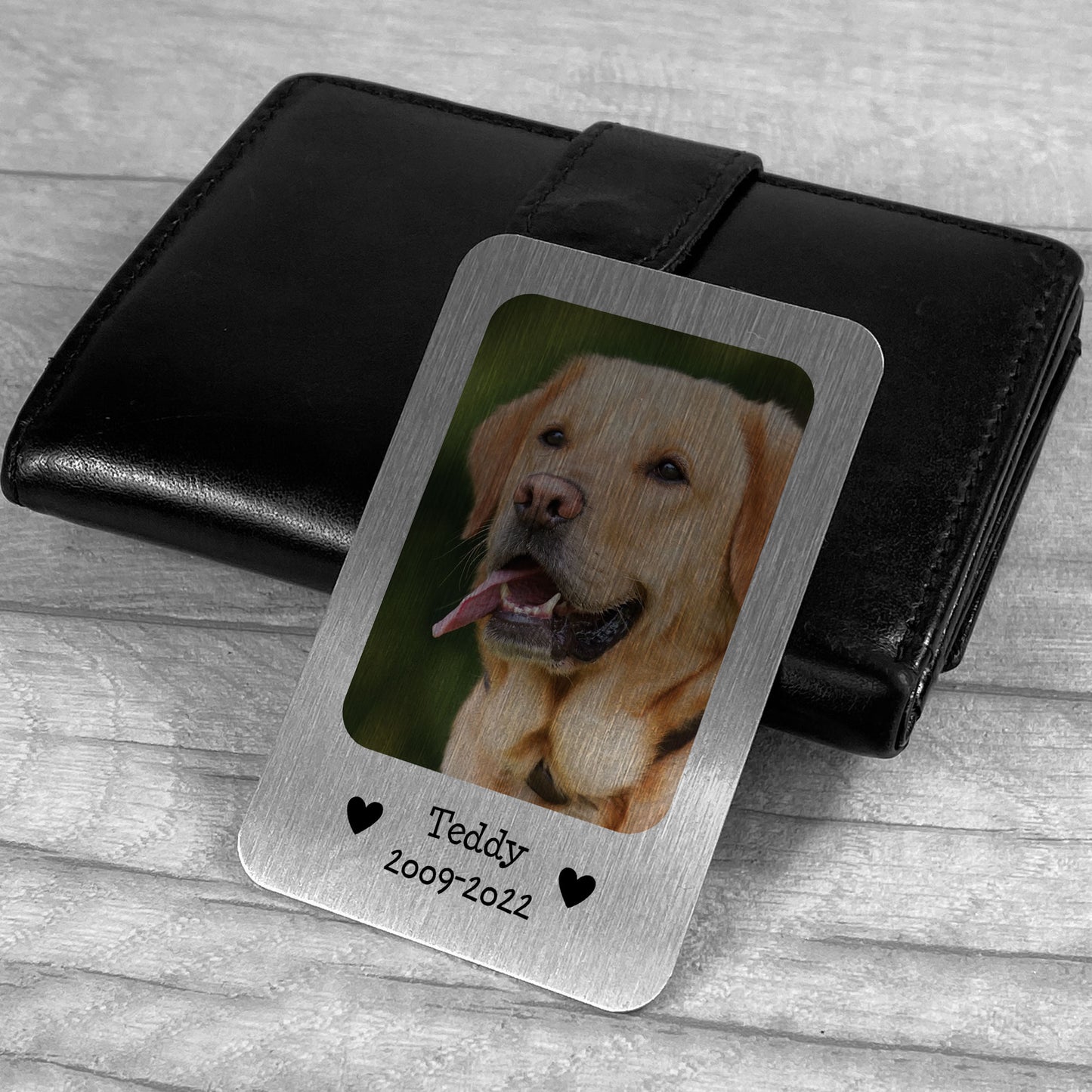 Memorial Gift For Dog Cat Personalised Photo Wallet Card