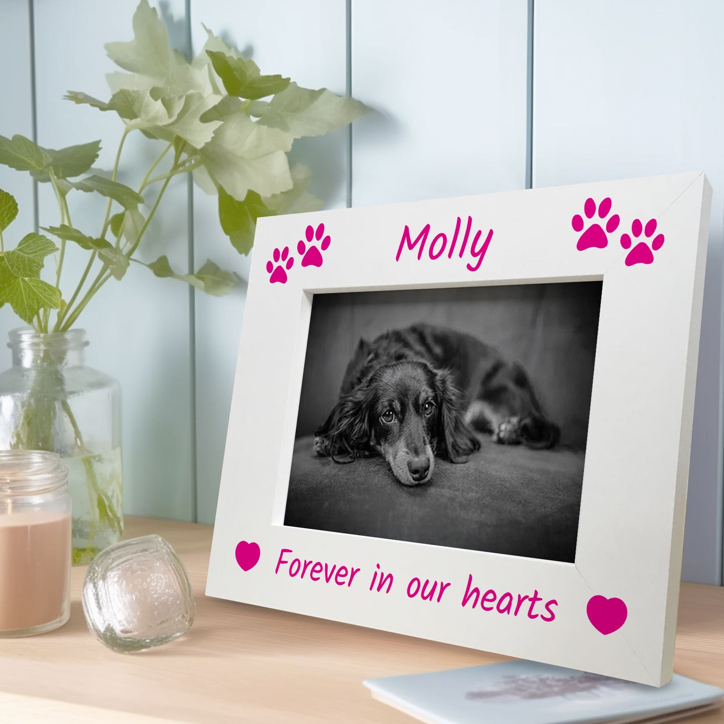 Personalised Dog Memorial Photo Frame Gift Pet Loss Keepsake