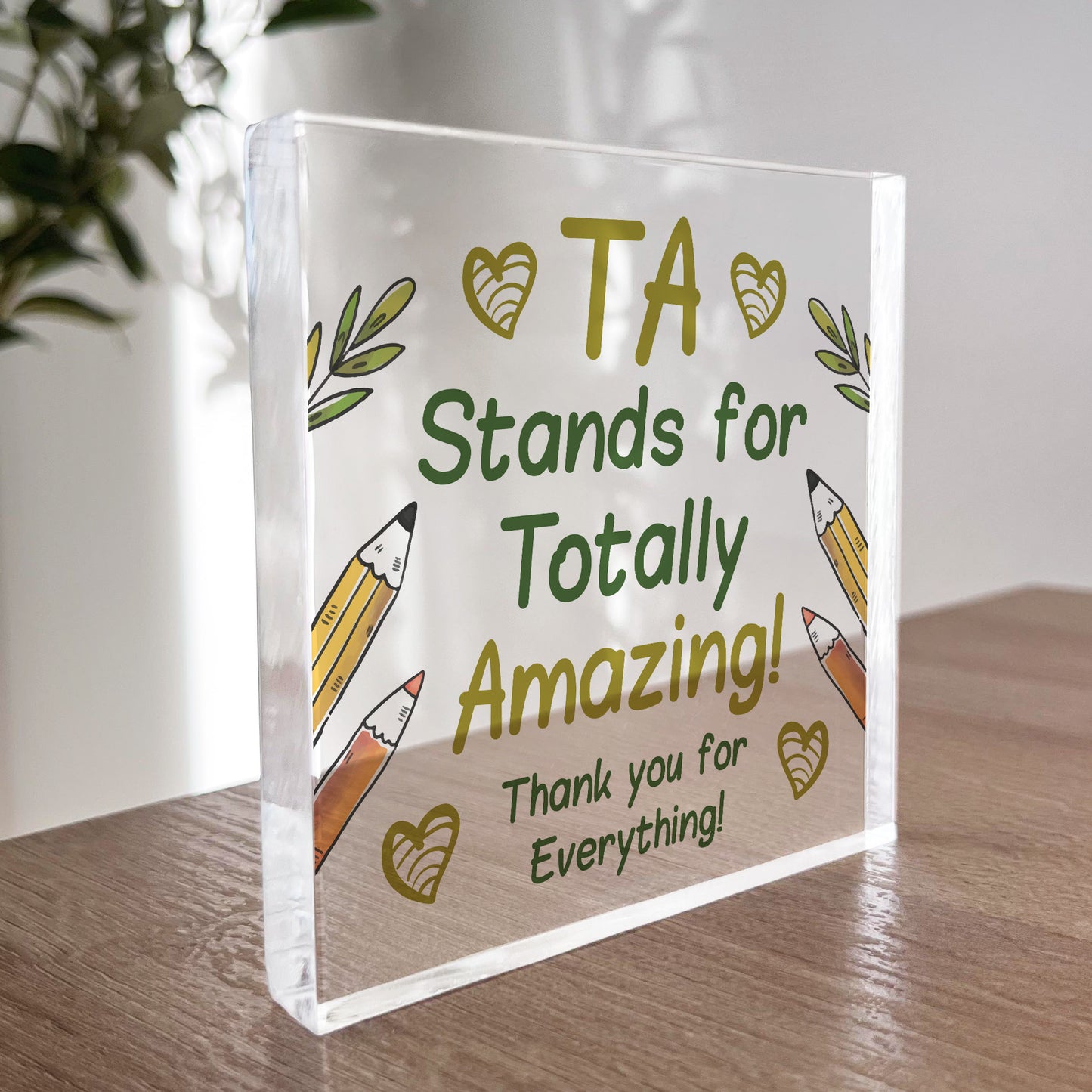 Teacher Gifts Acrylic Block Thank You Gift For Teacher Assistant