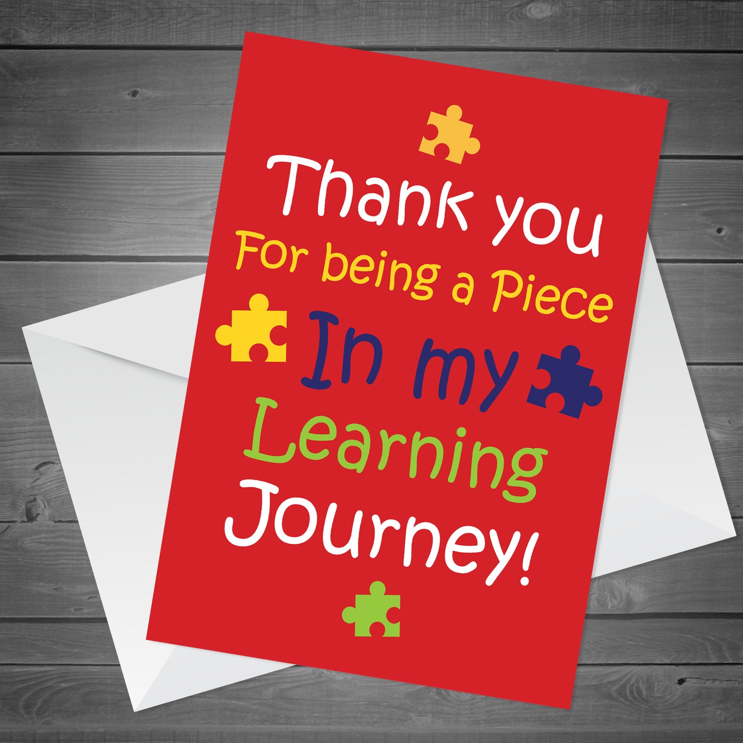 End of Term Thank You Card For Teacher Teaching Assistant Card