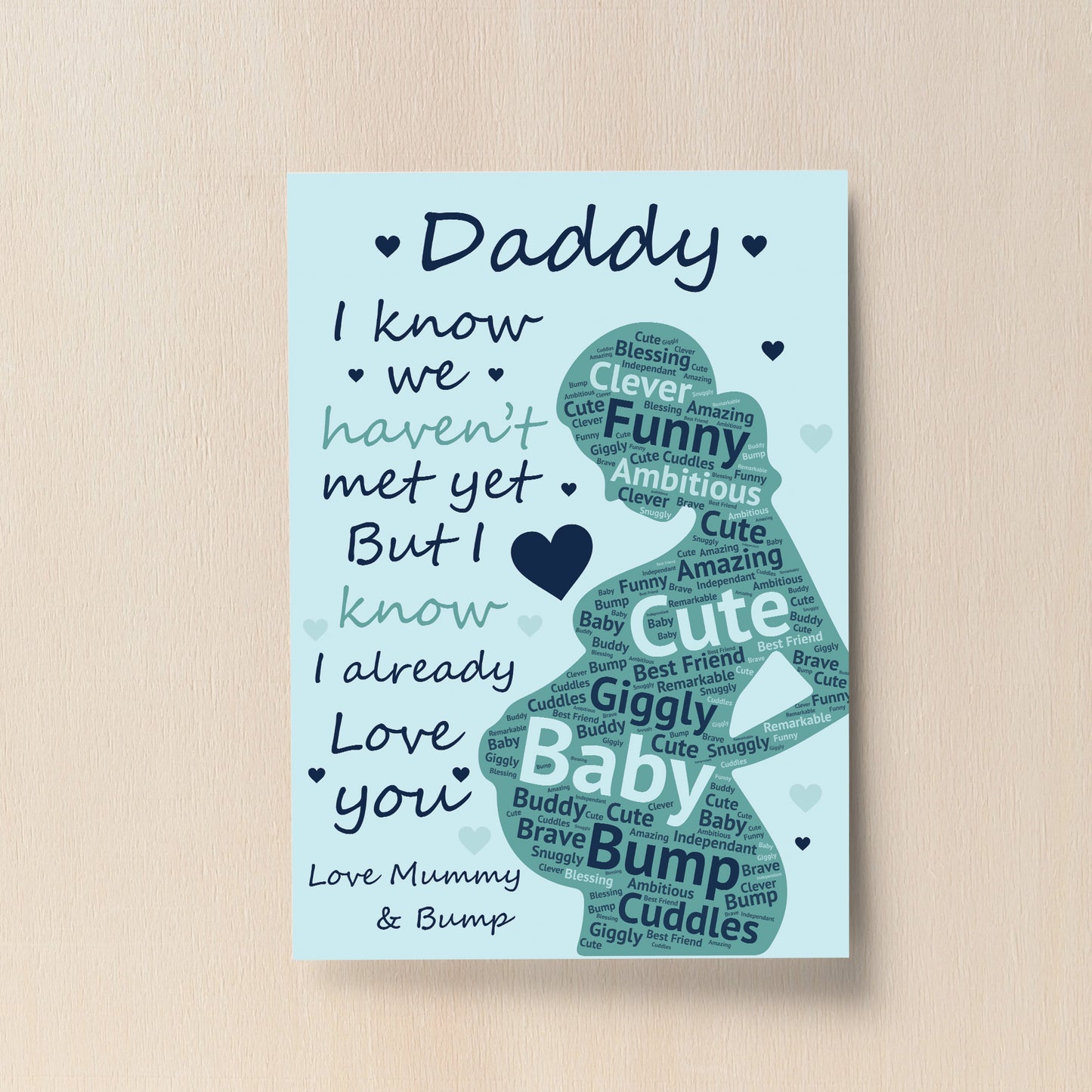 Daddy To Be Gift Fathers Day Gift From Bump Dad Baby Shower Gift