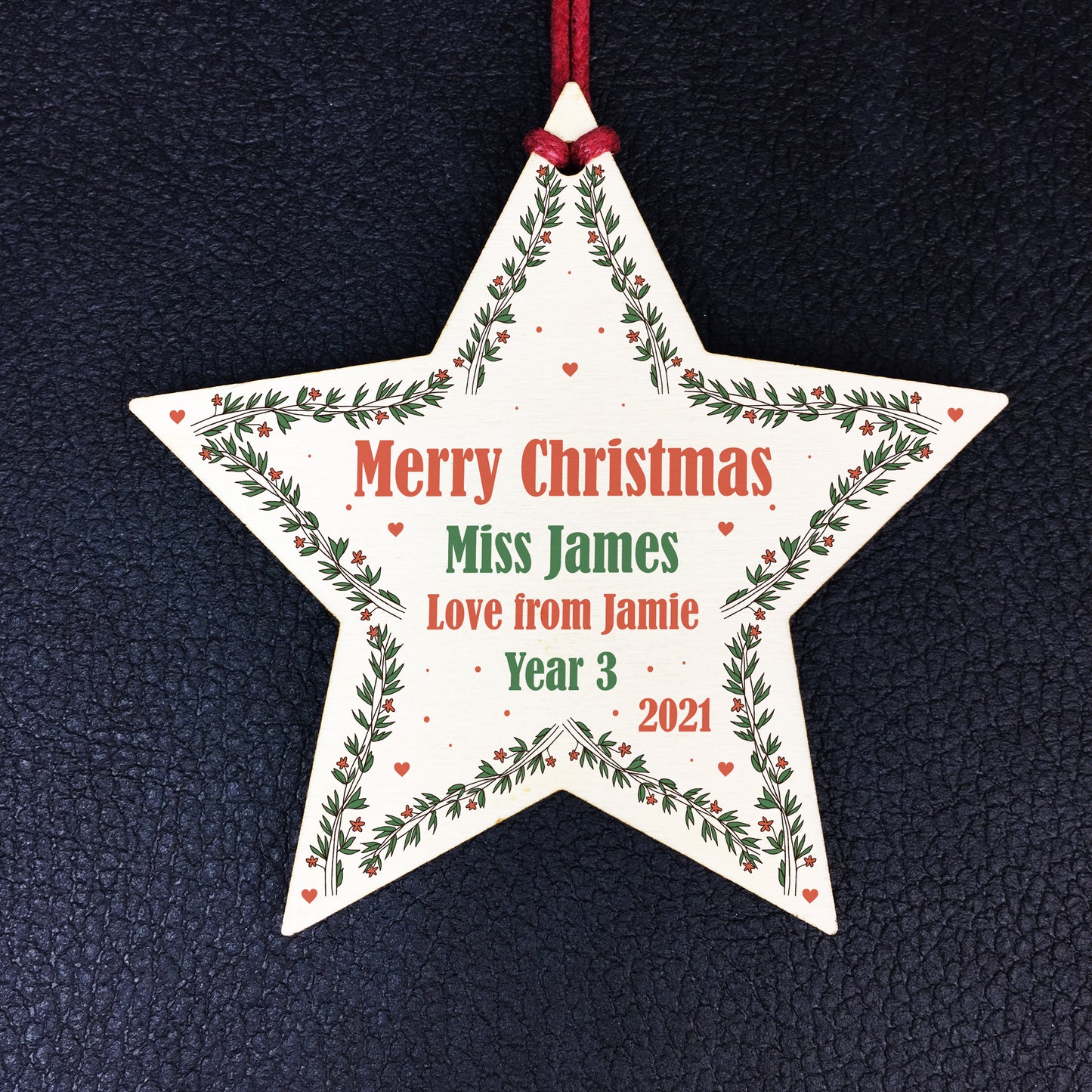 PERSONALISED Teacher Gift For Christmas Hanging Bauble