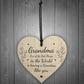 Mothers Day Gift For Grandma Wood Heart Thank You Birthday Gift