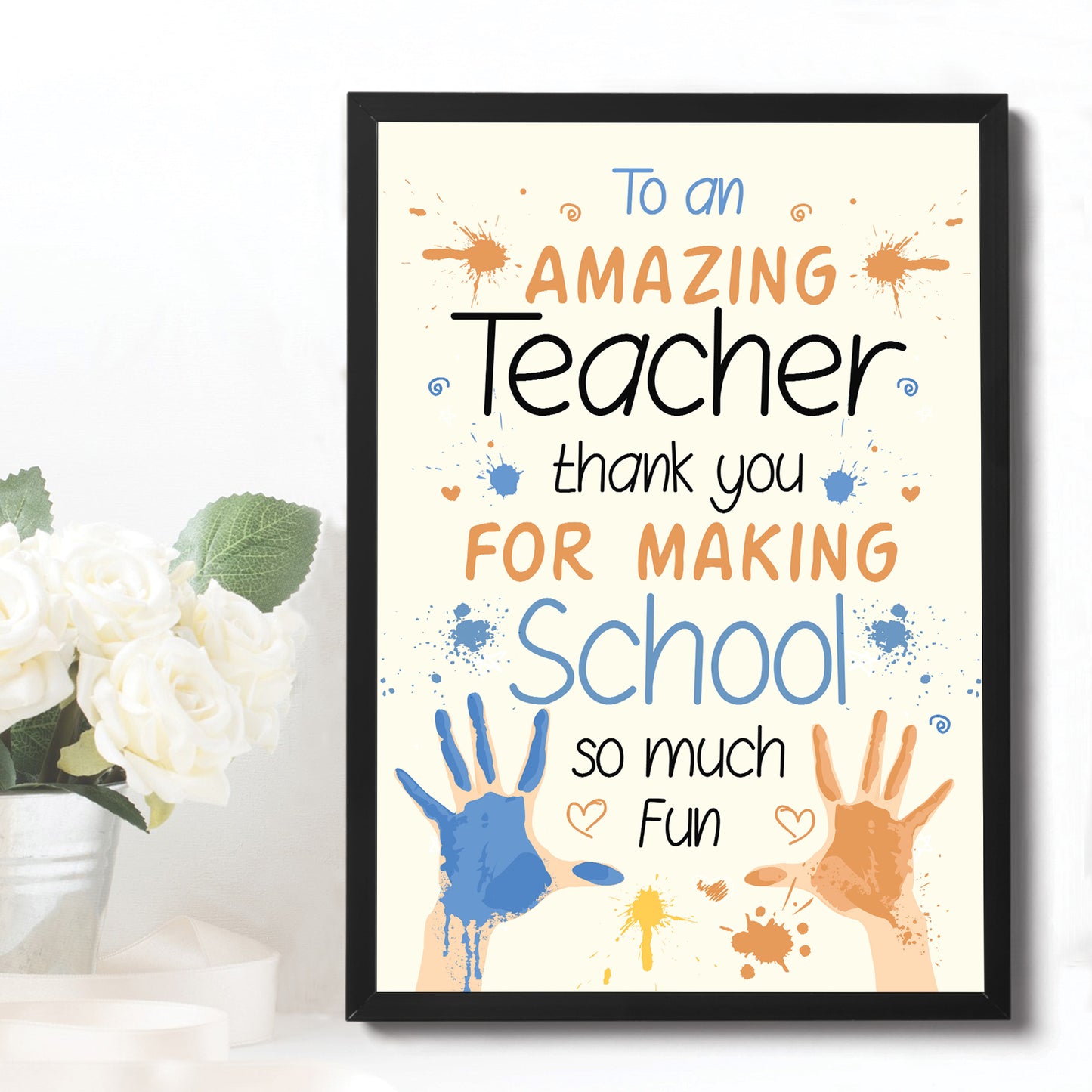 FRAMED Teacher Gift Thank You Poem Gift For Nursery Teacher