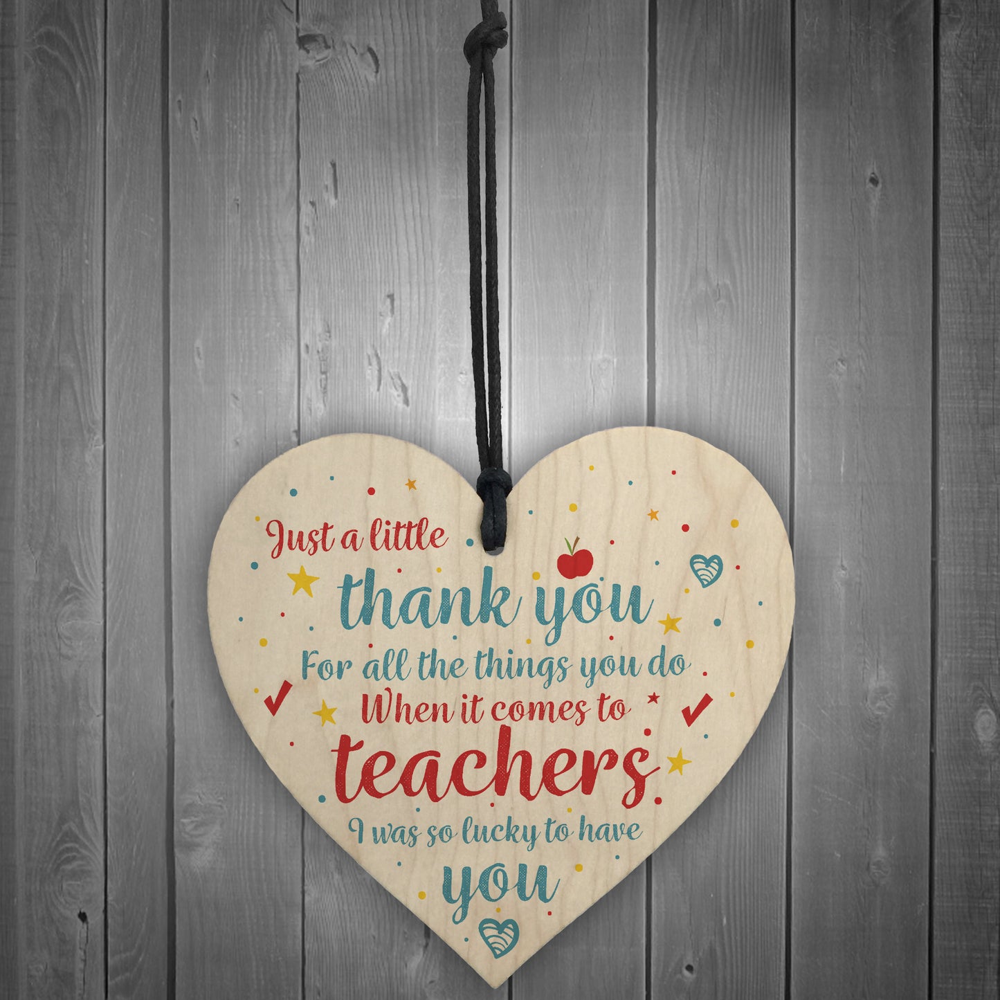 Handmade Wooden Hanging Plaque Gift For Teacher Thank You Gift