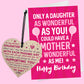 Funny 16th 18th 21st Birthday Gift For Daughter Heart And Card
