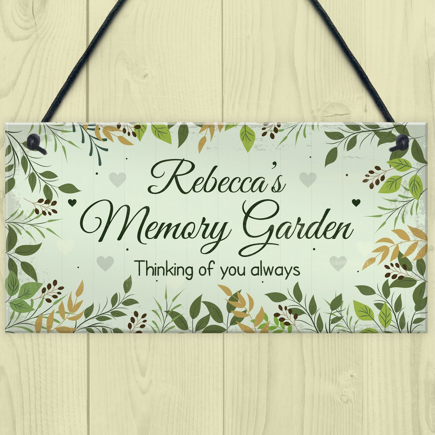 Memory Garden Sign Personalised Memorial Gift For Summer House